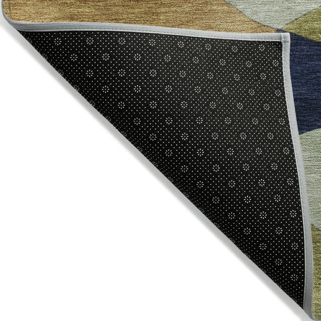 Addison Chantille ACN2141 Abstract Machine Made Transitional Green Rug