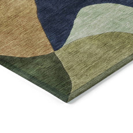 Addison Chantille ACN2141 Abstract Machine Made Transitional Green Rug
