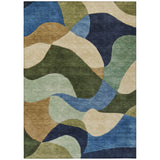 Addison Chantille ACN2141 Abstract Machine Made Transitional Green Rug