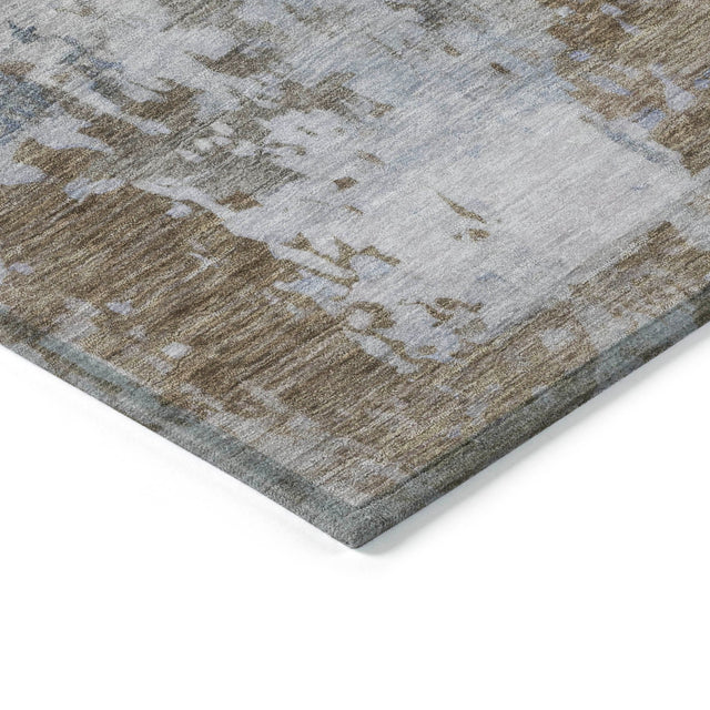 Addison Chantille ACN2142 Abstract Machine Made Transitional Chocolate Rug