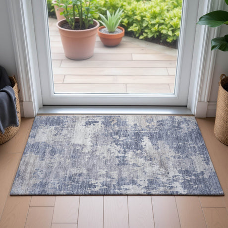 Addison Chantille ACN2142 Abstract Machine Made Transitional Denim Rug