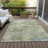 Addison Chantille ACN2143 Abstract Machine Made Transitional Green Rug