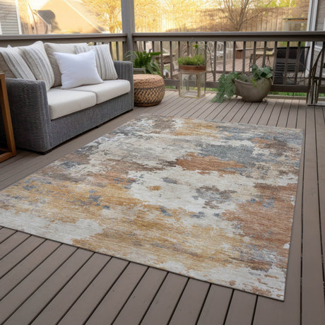 Addison Chantille ACN2144 Abstract Machine Made Transitional Paprika Rug