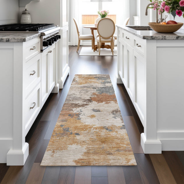 Addison Chantille ACN2144 Abstract Machine Made Transitional Paprika Rug