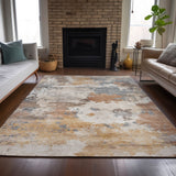 Addison Chantille ACN2144 Abstract Machine Made Transitional Paprika Rug