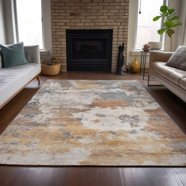 Addison Chantille ACN2144 Abstract Machine Made Transitional Paprika Rug