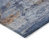 Addison Chantille ACN2146 Abstract Machine Made Transitional Blue Rug
