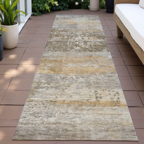 Addison Chantille ACN2146 Abstract Machine Made Transitional Brown Rug