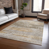 Addison Chantille ACN2146 Abstract Machine Made Transitional Brown Rug