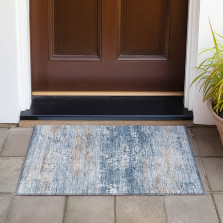 Addison Chantille ACN2146 Abstract Machine Made Transitional Denim Rug