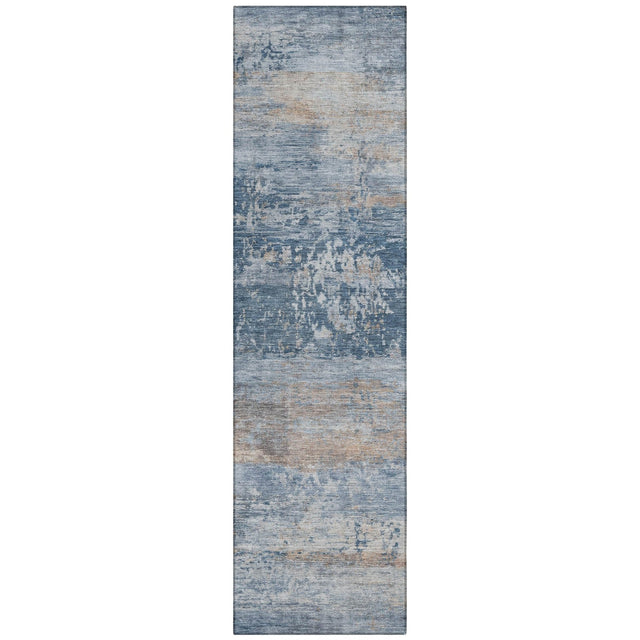 Addison Chantille ACN2146 Abstract Machine Made Transitional Denim Rug