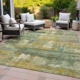 Addison Chantille ACN2147 Abstract Machine Made Transitional Green Rug