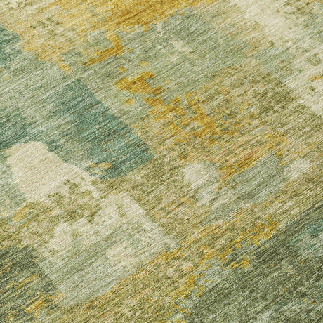 Addison Chantille ACN2147 Abstract Machine Made Transitional Green Rug