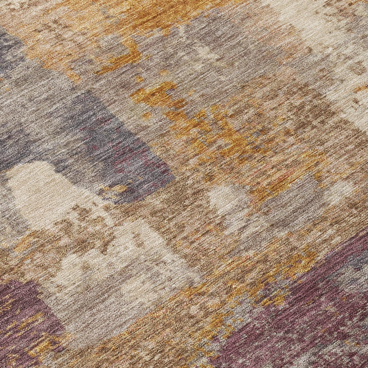Addison Chantille ACN2147 Abstract Machine Made Transitional Rust Rug