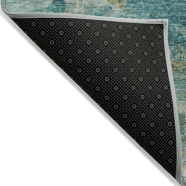 Addison Chantille ACN2147 Abstract Machine Made Transitional Teal Rug