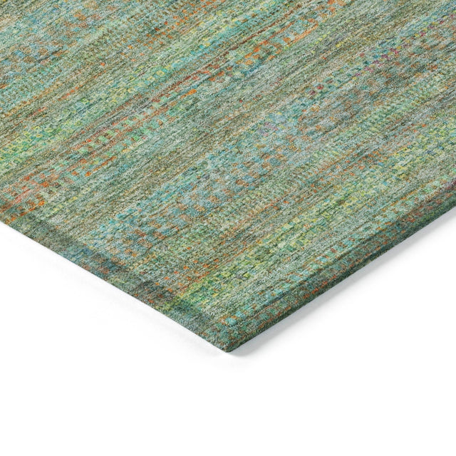 Addison Chantille ACN2148 Stripes Machine Made Transitional Green Rug