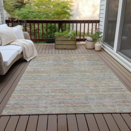 Addison Chantille ACN2148 Stripes Machine Made Transitional Sage Rug