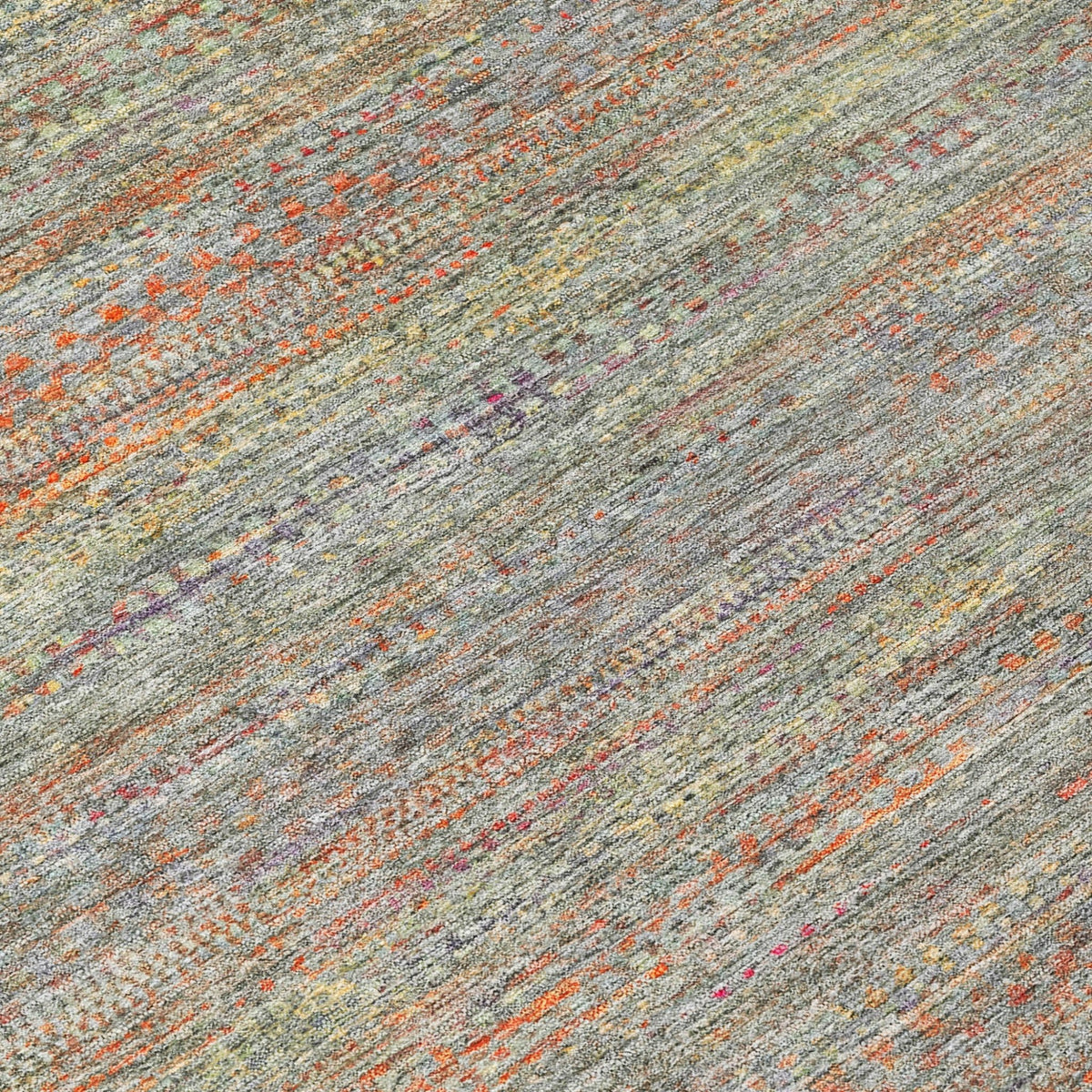Addison Chantille ACN2148 Stripes Machine Made Transitional Sage Rug