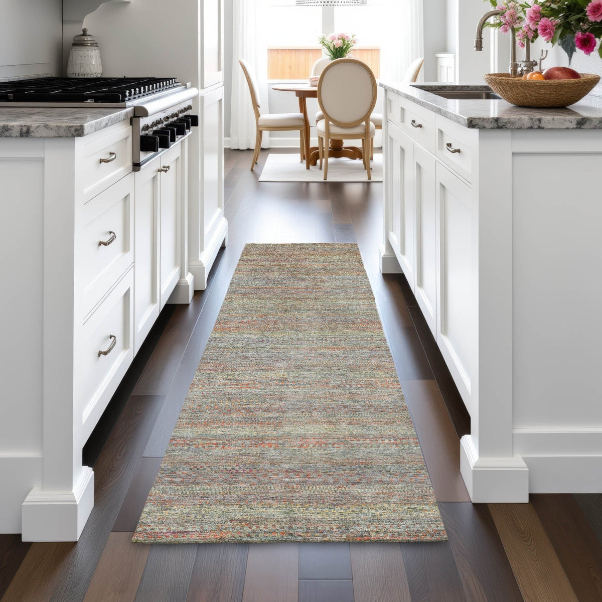 Addison Chantille ACN2148 Stripes Machine Made Transitional Sage Rug
