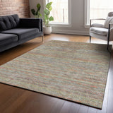 Addison Chantille ACN2148 Stripes Machine Made Transitional Sage Rug