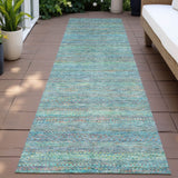 Addison Chantille ACN2148 Stripes Machine Made Transitional Teal Rug