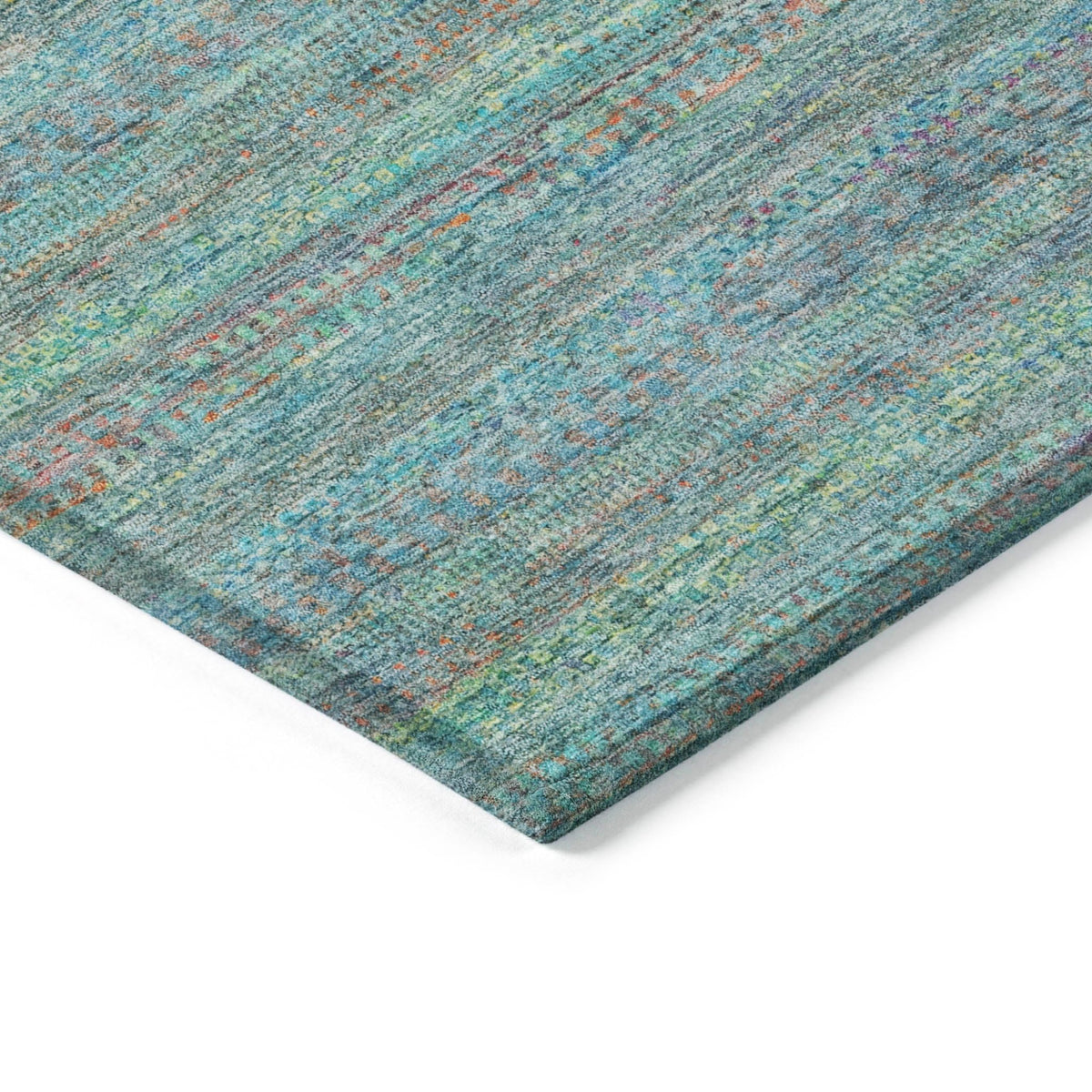 Addison Chantille ACN2148 Stripes Machine Made Transitional Teal Rug