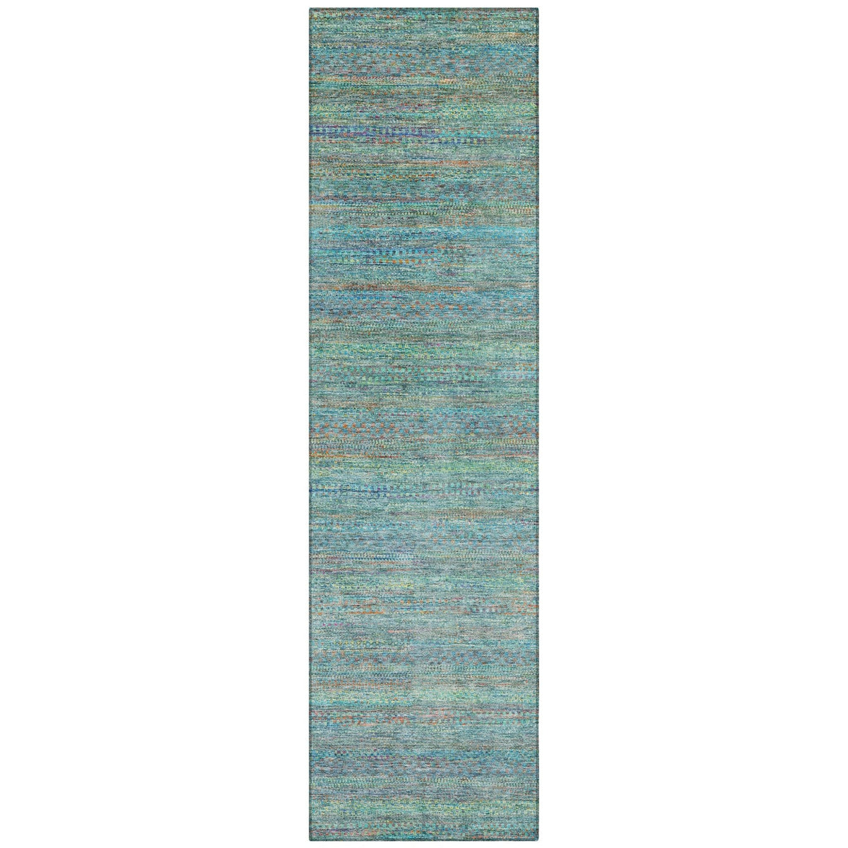 Addison Chantille ACN2148 Stripes Machine Made Transitional Teal Rug