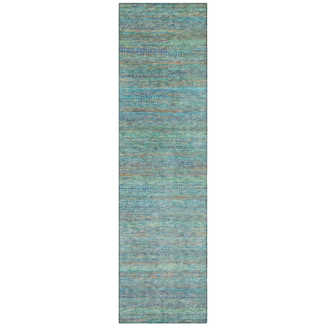 Addison Chantille ACN2148 Stripes Machine Made Transitional Teal Rug