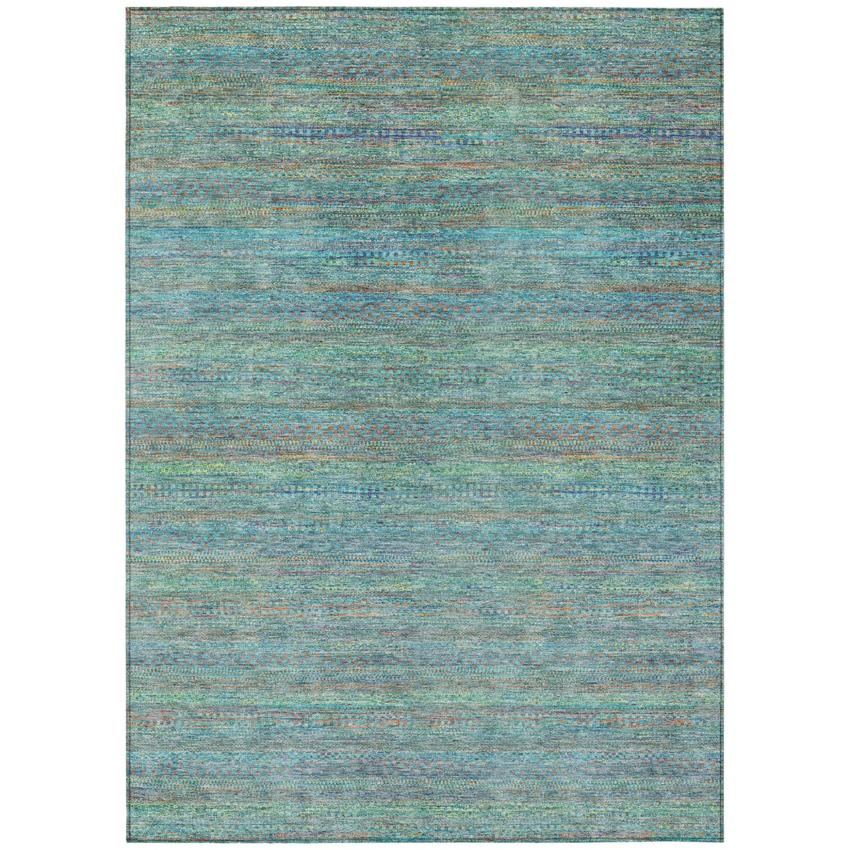 Addison Chantille ACN2148 Stripes Machine Made Transitional Teal Rug