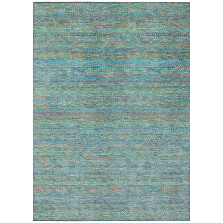 Addison Chantille ACN2148 Stripes Machine Made Transitional Teal Rug