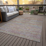 Addison Chantille ACN2148 Stripes Machine Made Transitional Terracotta Rug