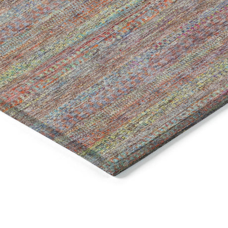 Addison Chantille ACN2148 Stripes Machine Made Transitional Terracotta Rug