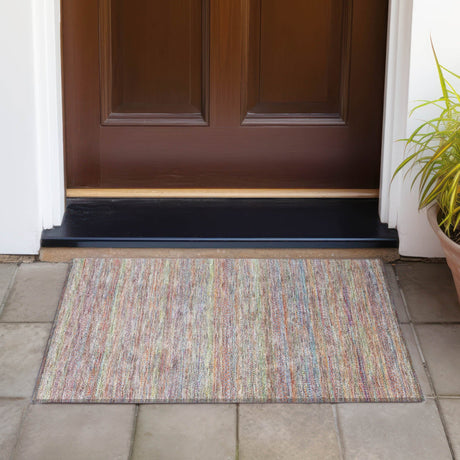 Addison Chantille ACN2148 Stripes Machine Made Transitional Terracotta Rug