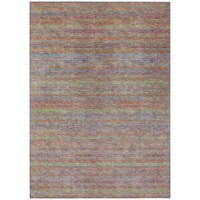 Addison Chantille ACN2148 Stripes Machine Made Transitional Terracotta Rug