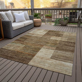 Addison Chantille ACN2149 Geometric Machine Made Transitional Brown Rug