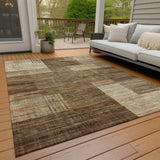 Addison Chantille ACN2149 Geometric Machine Made Transitional Brown Rug