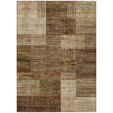 Addison Chantille ACN2149 Geometric Machine Made Transitional Brown Rug