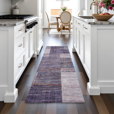 Addison Chantille ACN2149 Geometric Machine Made Transitional Plum Rug