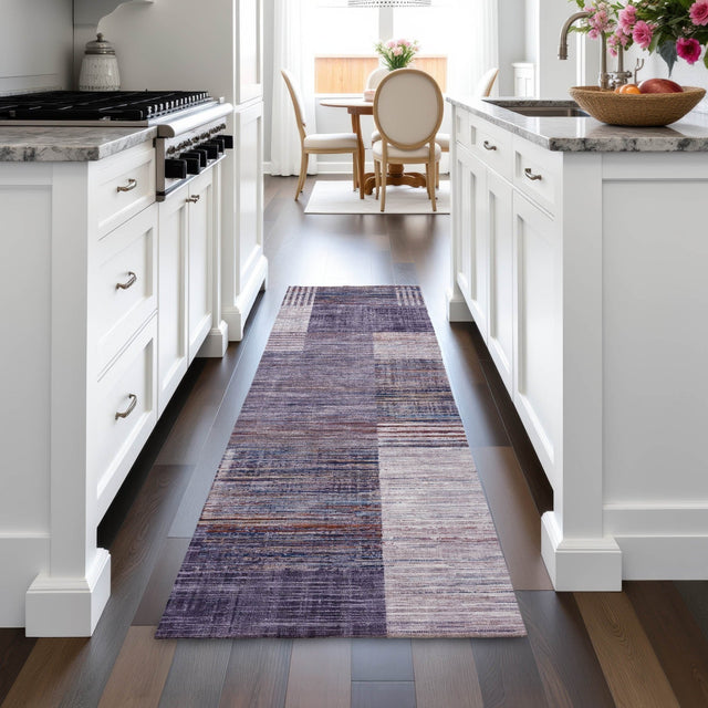Addison Chantille ACN2149 Geometric Machine Made Transitional Plum Rug