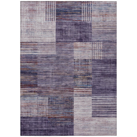 Addison Chantille ACN2149 Geometric Machine Made Transitional Plum Rug