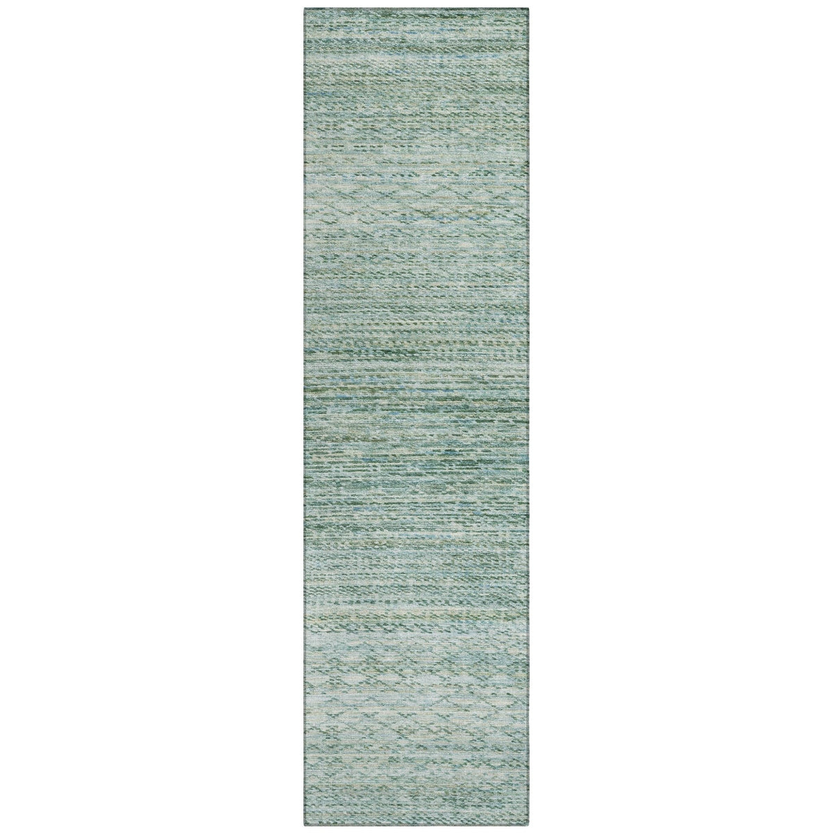 Addison Chantille ACN2150 Stripes Machine Made Transitional Aqua Rug