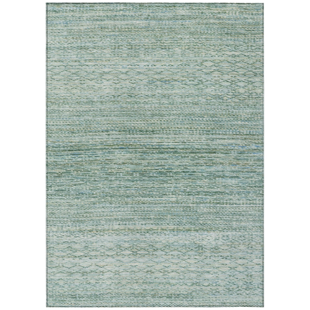 Addison Chantille ACN2150 Stripes Machine Made Transitional Aqua Rug