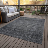 Addison Chantille ACN2150 Stripes Machine Made Transitional Charcoal Rug