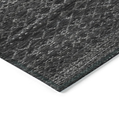 Addison Chantille ACN2150 Stripes Machine Made Transitional Charcoal Rug
