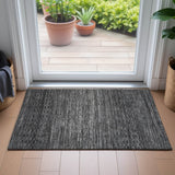 Addison Chantille ACN2150 Stripes Machine Made Transitional Charcoal Rug