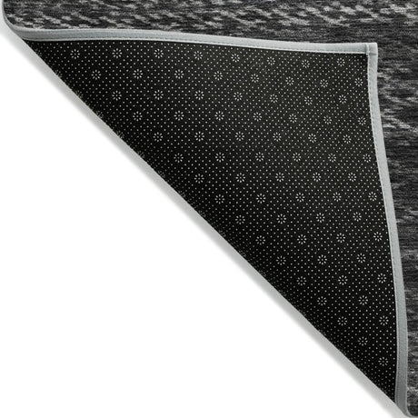 Addison Chantille ACN2150 Stripes Machine Made Transitional Charcoal Rug