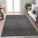 Addison Chantille ACN2150 Stripes Machine Made Transitional Charcoal Rug