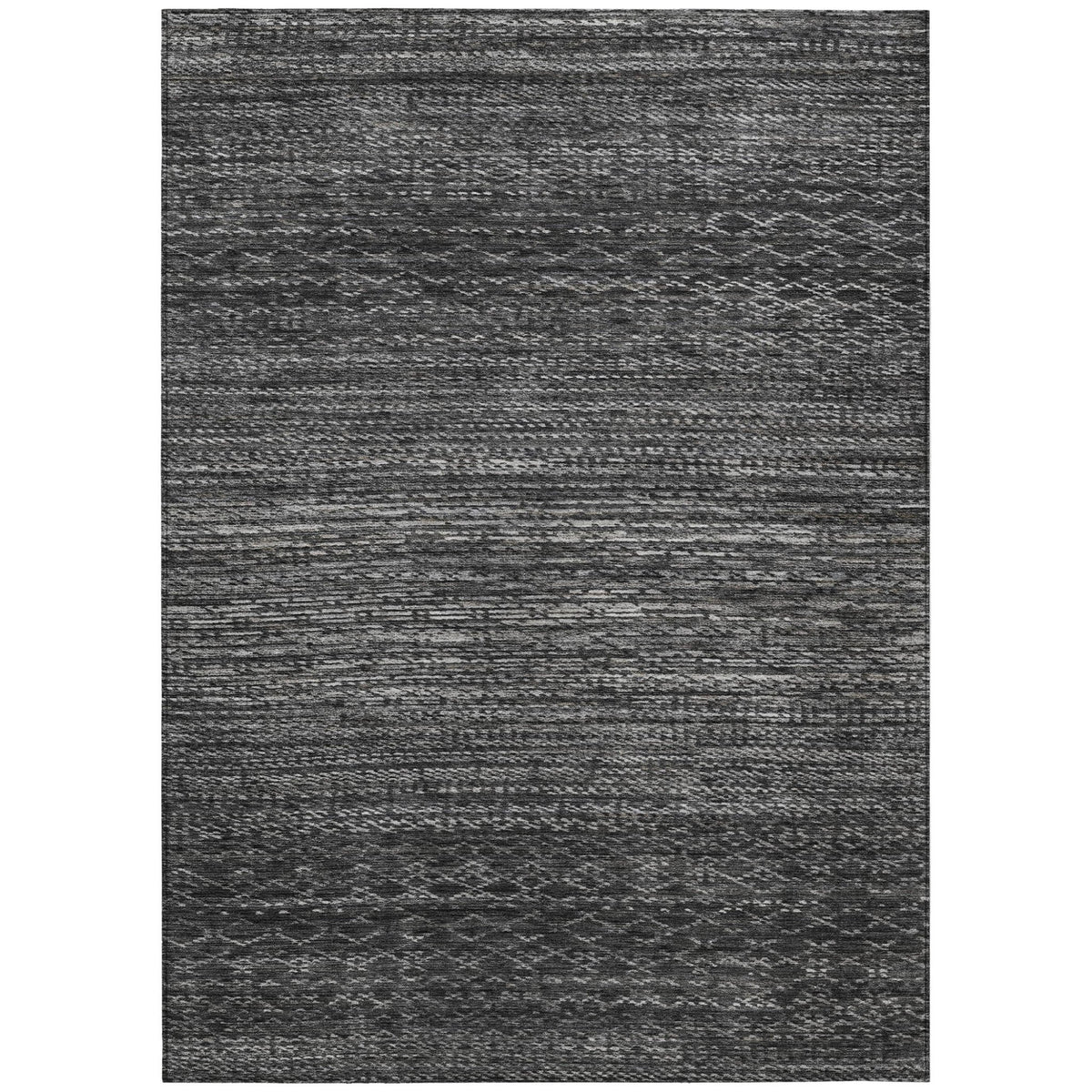 Addison Chantille ACN2150 Stripes Machine Made Transitional Charcoal Rug
