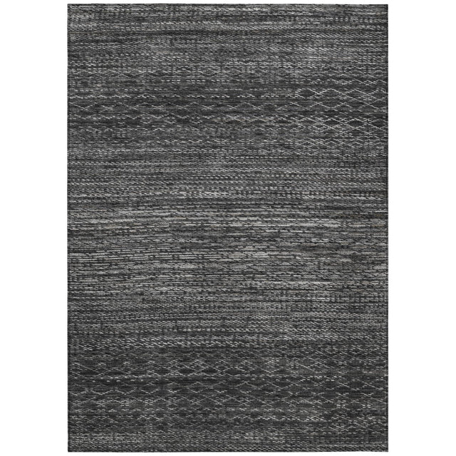 Addison Chantille ACN2150 Stripes Machine Made Transitional Charcoal Rug