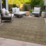 Addison Chantille ACN2150 Stripes Machine Made Transitional Chocolate Rug